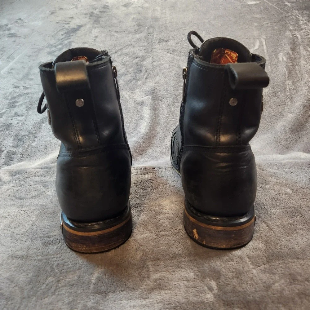 Harley Davidson Boots Mens 12 Black  Leather Clancy Waterproof Motorcycle D96159